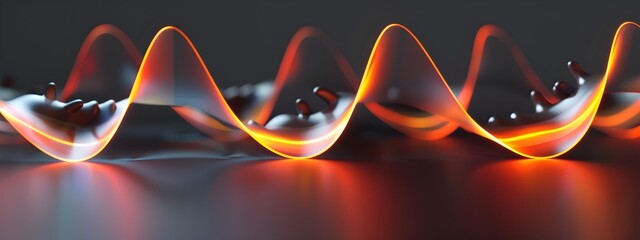 Poster - Frequency Matching Synchronized Colorful Waves and Flowing Curves in Dynamic 3D Render