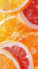 Wall Mural - Fresh orange slices