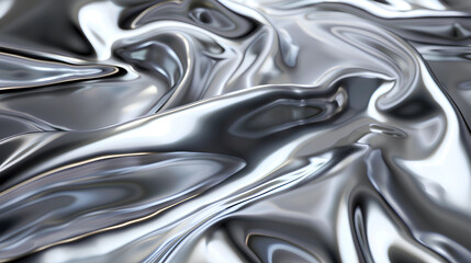 Poster - abstract silver liquid metal background