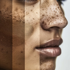 Poster - Female Skin pigmentation comparison