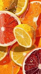 Wall Mural - Vibrant Orange Slices