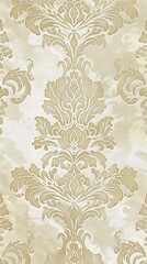 Sticker - Vintage floral damask ornament seamless pattern for wallpaper or fabric