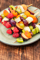 Fresh fruit skewers