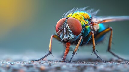 Closeup of beautiful flying insect