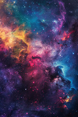 colorful universe with nebula for background
