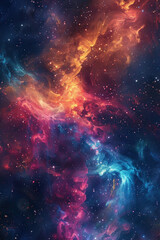 colorful universe with nebula for background