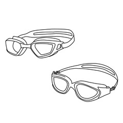 Swimming goggles isolated on a white background