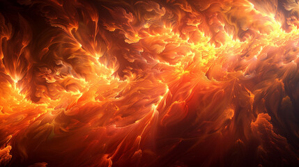 Wall Mural - abstract fire background with fractal flames