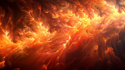 Poster - abstract fire background with fractal flames