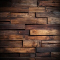 Wall Mural - Wood background. Modern wooden facing background. Dark wooden banner. Rustic three-dimensional wood texture