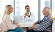 © C Pendl�/peopleimages.com - Doctor, senior man and woman with laptop in hospital for medical results, health consultation and communication. Happy, patient and female person with physician for medicine, check or advice