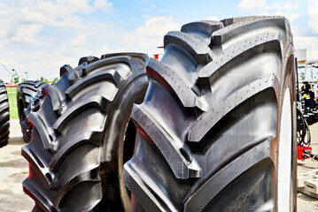 Wall Mural - Rubber tire black for tractor agriculture