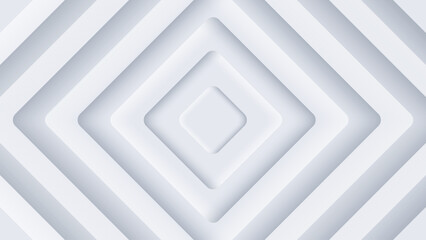 Abstract geometric white 3D background with soft squares. Vector illustration for decor, wallpaper, covers, posters or banners.