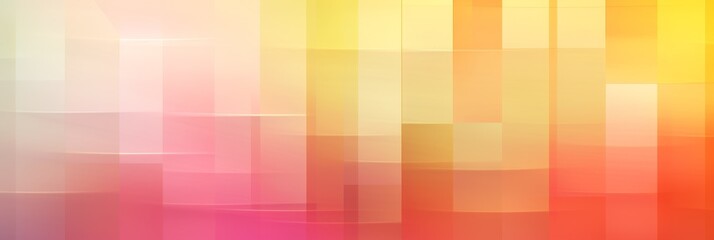 Wall Mural - Abstract background with flowing pink, orange, and yellow gradients, horizontal image with soft, smooth, wavy lines and a light, airy feel, ideal for a banner with space for text

