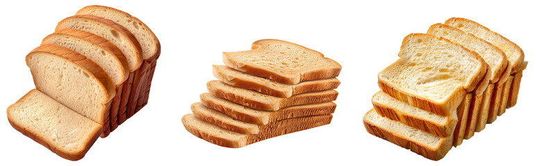 Poster - An isolated slice of bread on a transparent background.