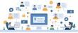 © 2D_Jungle - A visual representation of the communication channels within a company, including email, chat, and meetings.