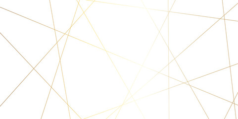Luxury banner golden geometric lines overlap design. Golden Seamless random chaotic lines on transparent background.