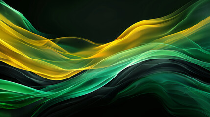 Wall Mural - Vibrant green, yellow, and black abstract background for modern designs.