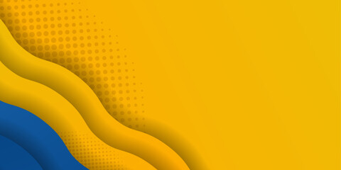 Wall Mural - The clean lines and sharp edges contribute to the image's modern aesthetic. Blue and yellow Banner concepts The overlapping blue and yellow element