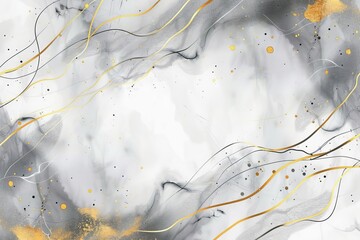 Aufkleber - The decoration is printed on a pale blush beige watercolor background with golden lines. The background is marble nude brown with alcohol ink effect. It's an abstract ivory aesthetic bohemian