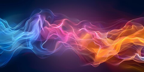 Poster - Abstract colorful wavy background