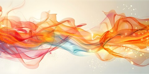 Canvas Print - Abstract colorful wave background