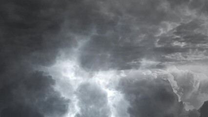 Wall Mural - gray clouds and thunderstorms, ultra hd.