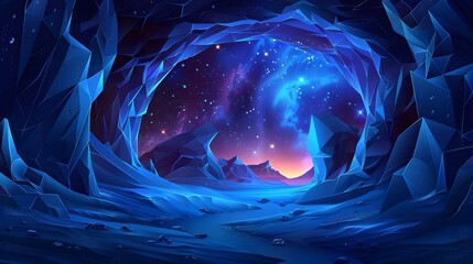 Canvas Print - Blue Ice Cave