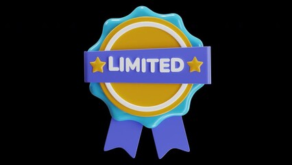 Poster - 3D Animation of Limited product stock | Alpha Channel