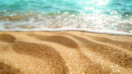 Abstract background of sand with waves from the sea