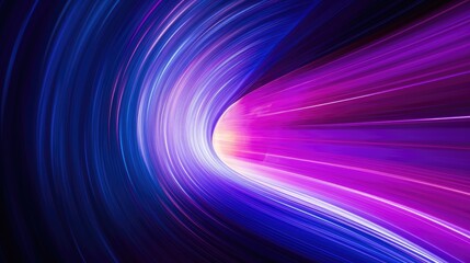 Abstract flight in retro neon hyper warp space in the tunnel 3d