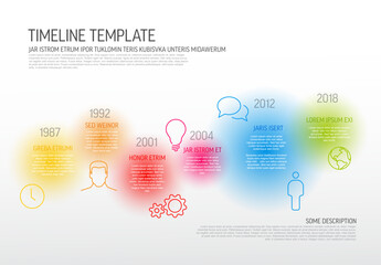 Poster - Multipurpose infographic template with color transparent spots