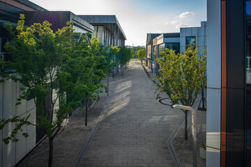 Poster - Empty modern urban business buildings