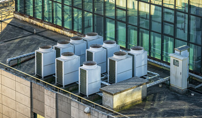 Poster - Rooftop HVAC Units on an Urban Building