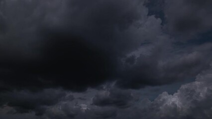 Wall Mural - time lapse, dark sky with stormy clouds. dramatic sky rain,dark clouds before a thunder-storm.
