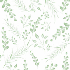 Sticker - Hand painted watercolour leaf pattern design