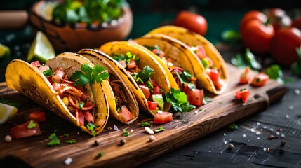 Savor the flavors of these fusion tacos, filled with unique ingredients and vibrant colors, bringing a fresh twist to a classic favorite.