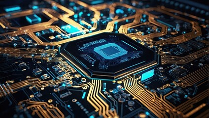 Abstract futuristic electronic circuit technology background
