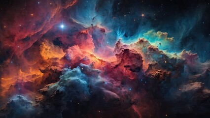 multicolored nebula