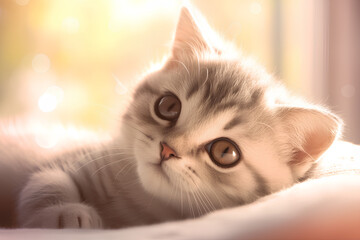 cute cat animal vector 3d rendering