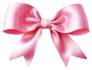 Wall Mural - PNG Pink ribbon with bow white background celebration accessories.