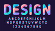 © OreNyee - decorative gradient colorful Font and Alphabet vector