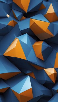 Abstract polygonal space blue background
