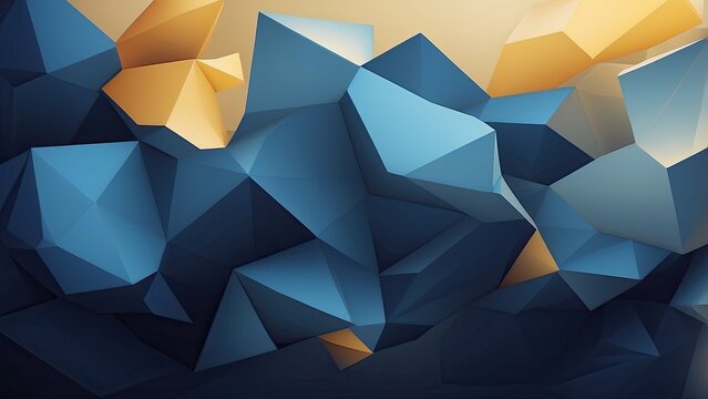 Abstract polygonal space blue background