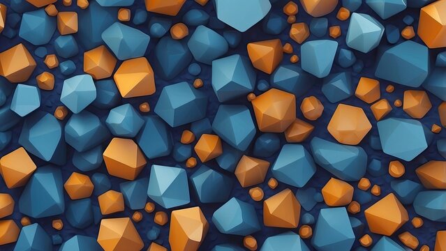 Abstract polygonal space blue background
