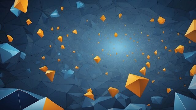 Abstract polygonal space blue background