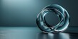 © Orod - 3D render abstract glass object overlapping circles modern design