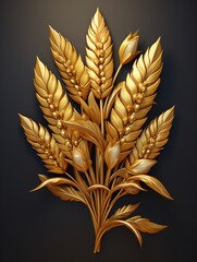 a gold plant with leaves