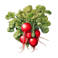 Poster - a bunch of red beets with green leaves