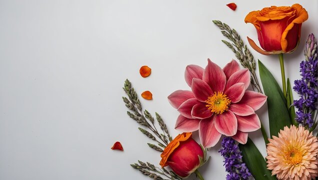 A collection of flowers including one that says flowers background.
